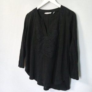 SANDRO // Lace Front Shirt